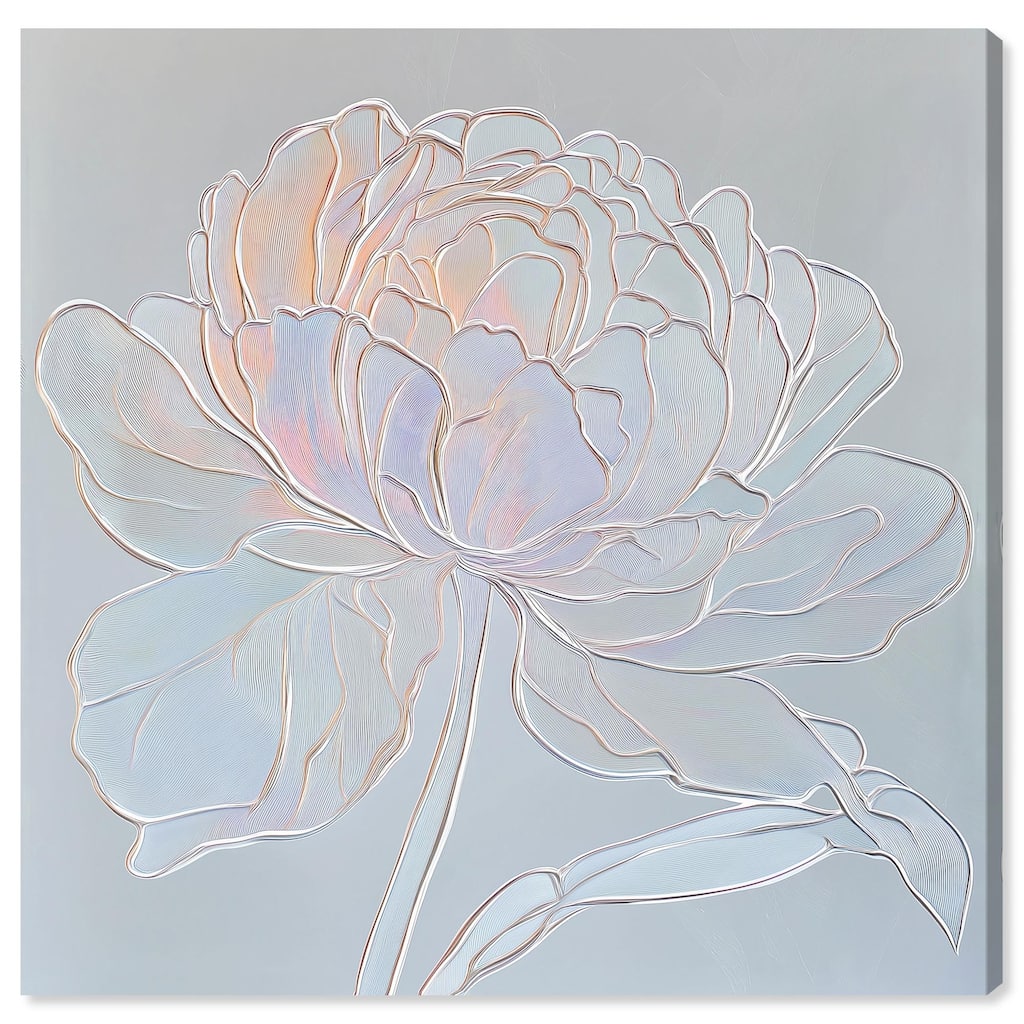 Embossed Flower I Canvas by Art Remedy, Gallery Wrapped