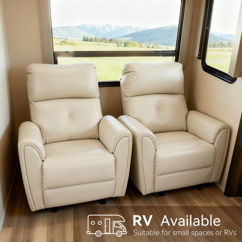 MCombo Power Small Recliners, Modern Zero Wall Hugger Recliners Chair with Lumbar Support, USB and Charging Ports, FSC Certified