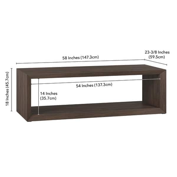 dimension image slide 2 of 3, Osmond 58" Wide Rectangular Coffee Table