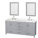 Option Gray, Chrome Trim, White Quartz Top