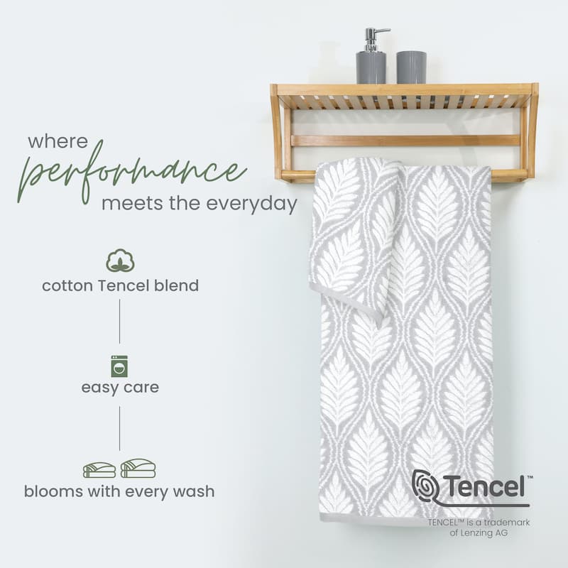 Martex Restore Fern Ogee Sage Bath Towel