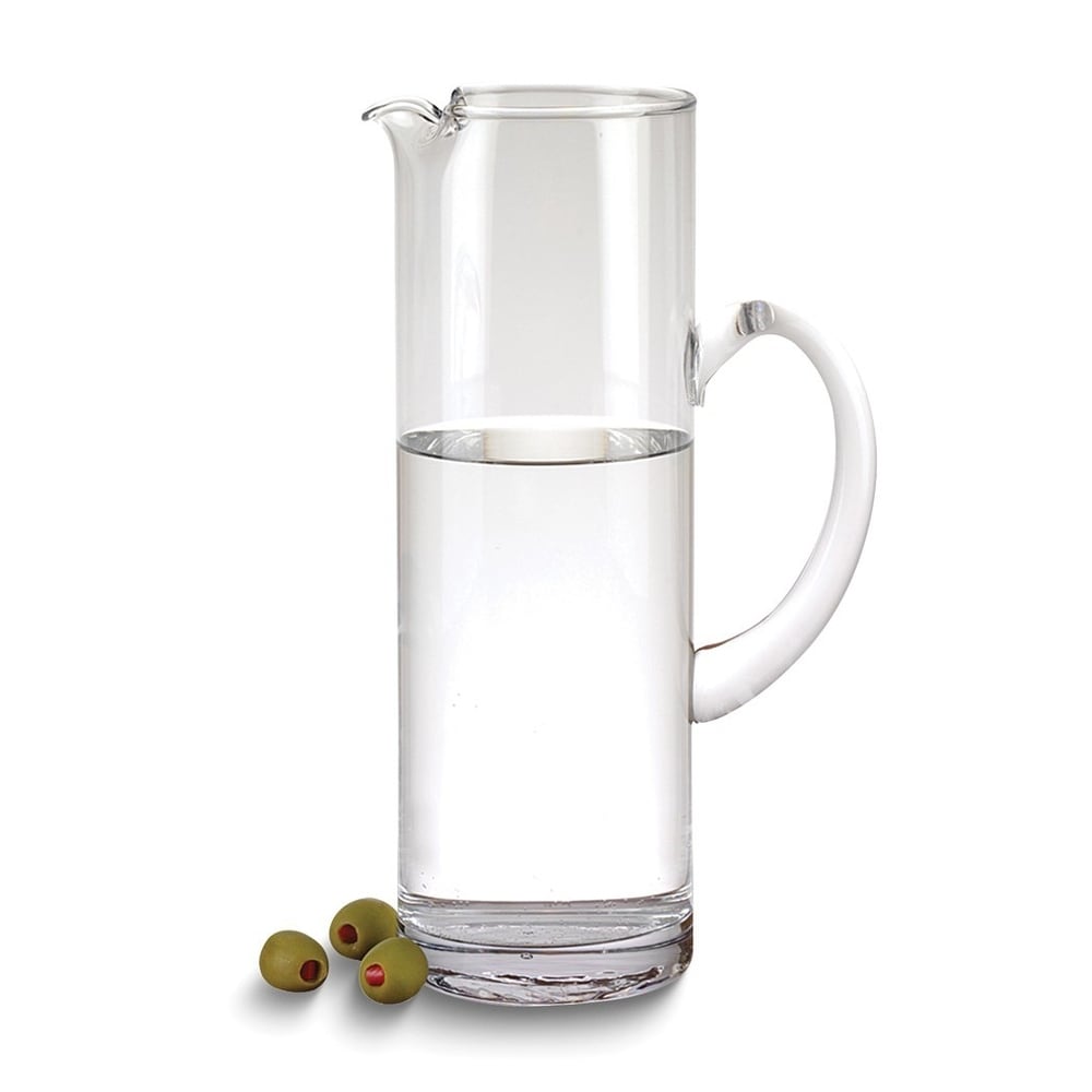 Curata Set of 6 Glass 60 Ounce Beverage Pitchers - White