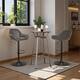 Option 3PCS Brown Table & Grey Chairs