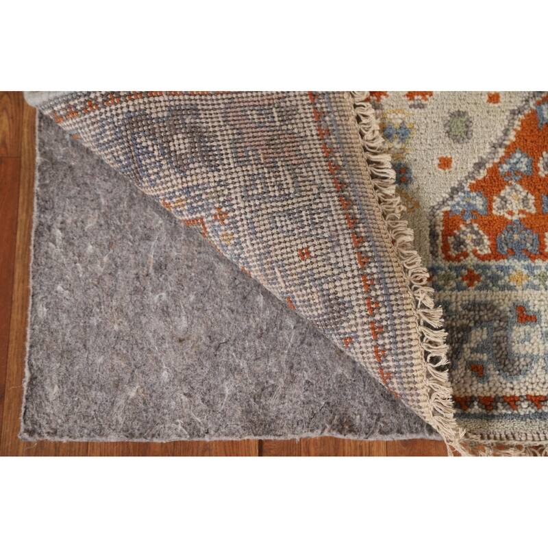 Geometric Heriz Serapi Indian Runner Rug Hand-Knotted Wool Carpet - 2'7"x 7'11"