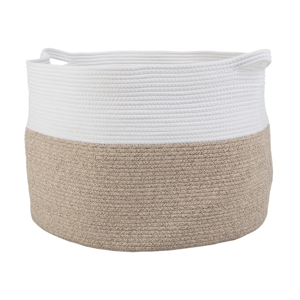 Extra-Large Basket - Cotton Rope Basket with Handles - Baskets for Organizing by Home-Complete