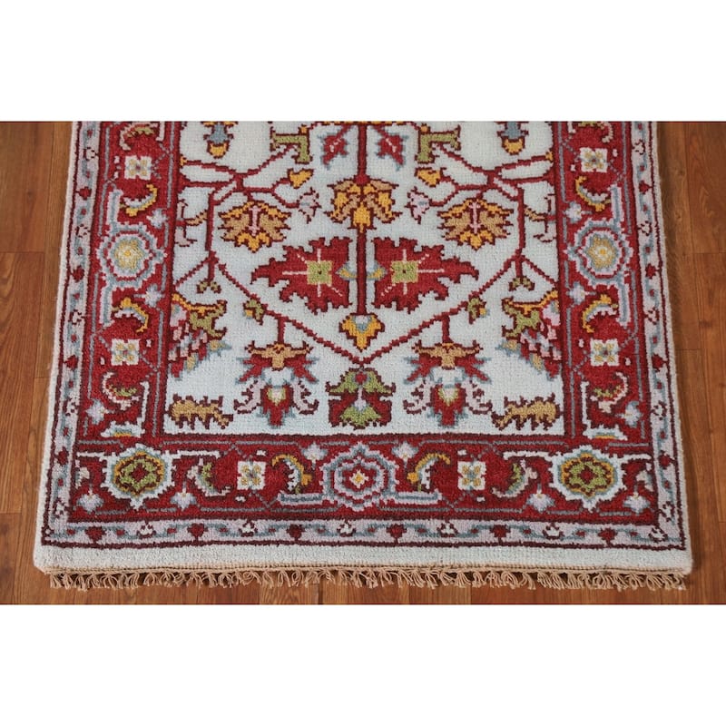 Light Blue Heriz Serapi Indian Rug Handmade Wool Carpet - 2'11"x 5'0"