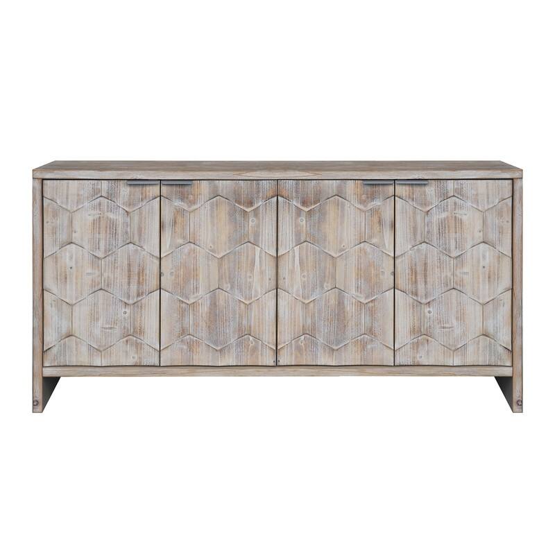 Farmhouse Style Storage Cabient with Doors and Shelves,Sideboard Cabinet with Adjustable Shelves