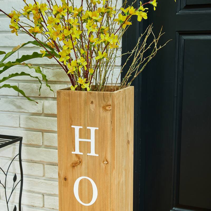 Glitzhome 30"H Rustic Welcome & Home or Welcome & Porch Double Sided Wooden Planter Sign Front Door Decor(2025 Quality-upgraded)
