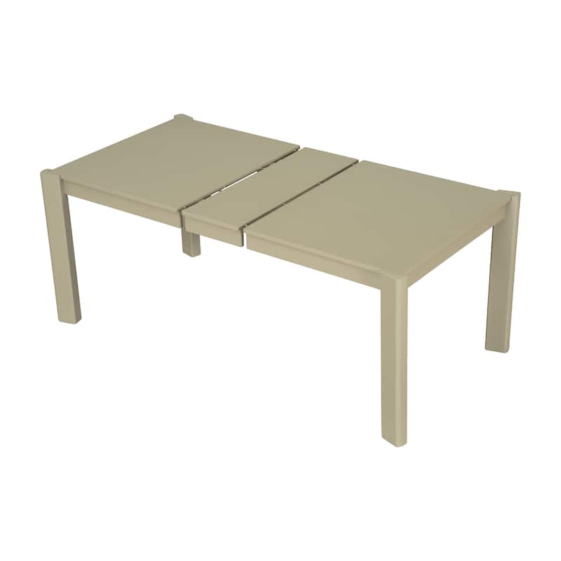 Expandable Farmhouse Modern Solid Wood Dining Table - Space-Saving Design in Walnut(59" to 73")