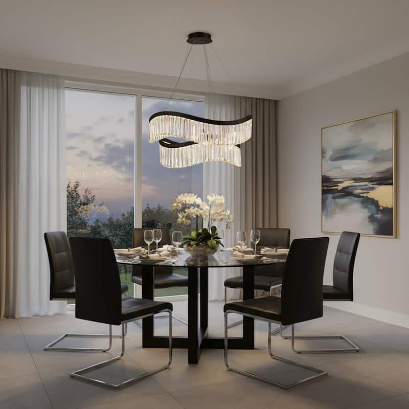 Artcraft Jules - Integrated LED Chandelier - Black