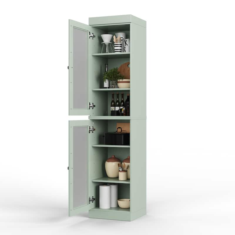 100% Solid Wood 16.5" Kitchen Pantry Cabinet with Doors by Palace Imports