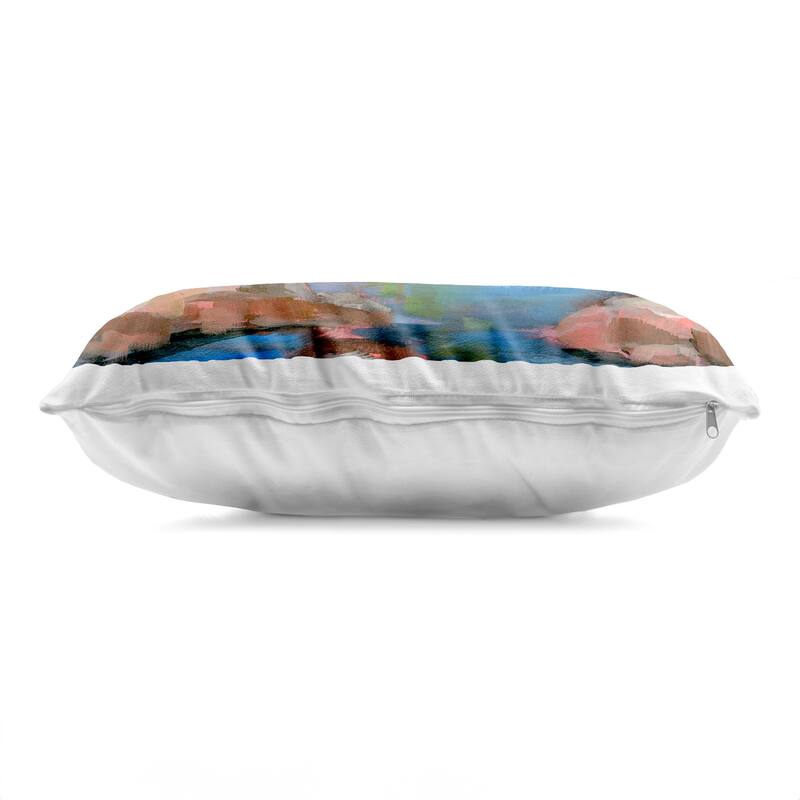 Stupell Abstract Lake Island Landscape Decorative Printed Throw Pillow Design by Kristy Andrews