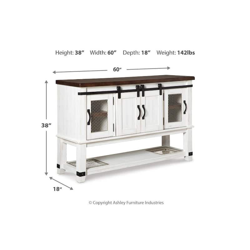 Signature Design By Ashley Valebeck White Dining Room Server