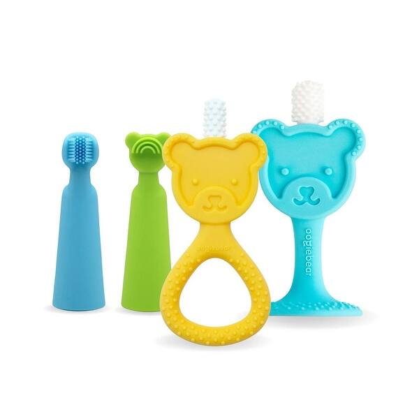 slide 2 of 3, oogiebear infant to toddler teething kit 4 piece set - Multi