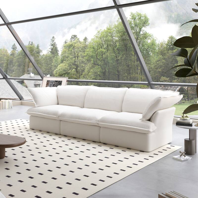 Modern Modular Sectional Sofa for Living Room 3 Seat, Comfy Convertible Sectional Sofas Couches