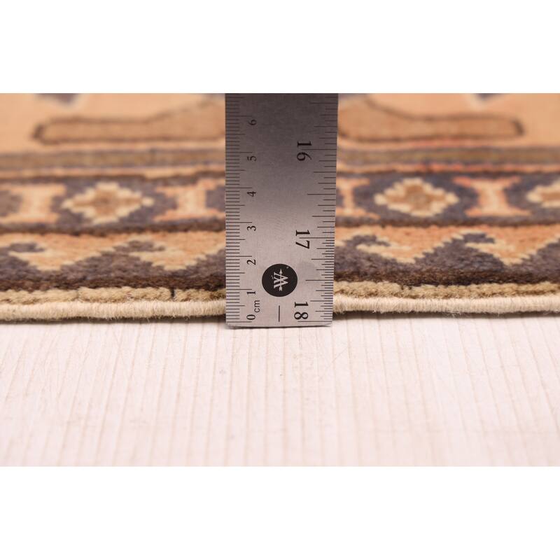 ECARPETGALLERY Hand-knotted Finest Kargahi Ivory Wool Rug - 6'1 x 9'3