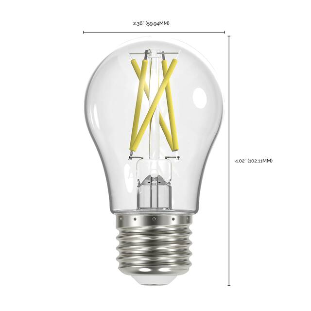 8 Watt LED A19 Clear Medium Base 2700K 90 CRI 120 Volt