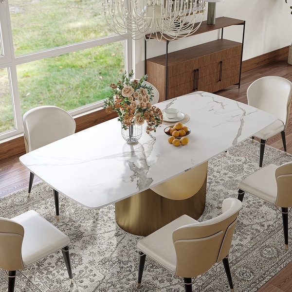 Hobart Matte Sintered Stone Dining Table, Rectangular 12 mm