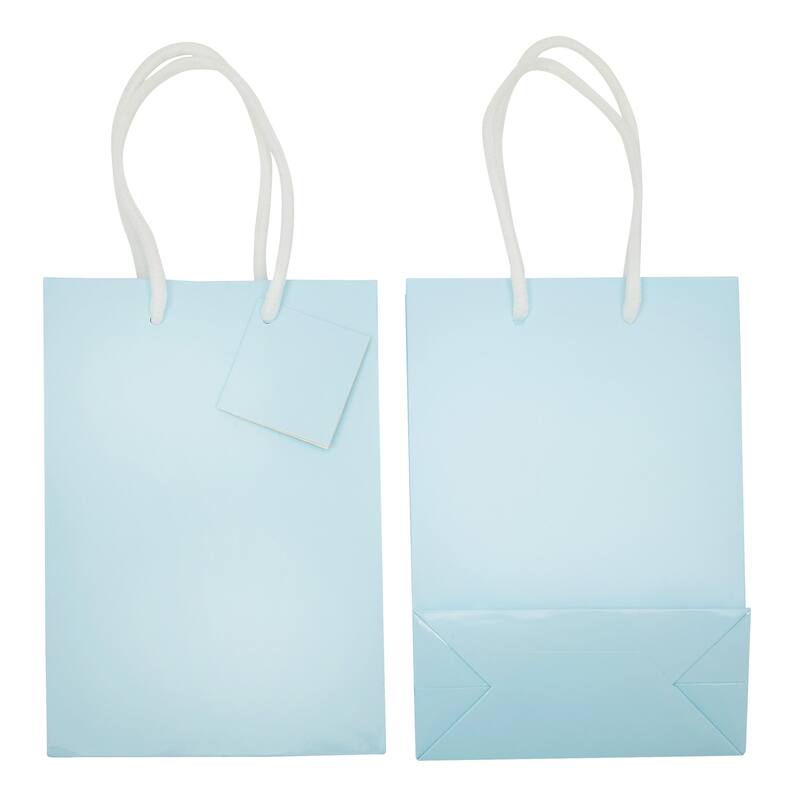 Blue Panda 20 Pack Small Paper Bags w Handle & Tissue Paper for Gift Colorful 7.9x5.5x2.5"