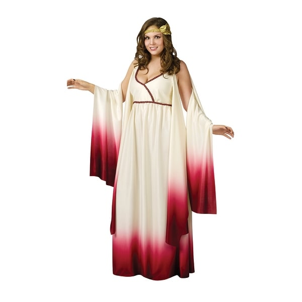 white goddess dress plus size