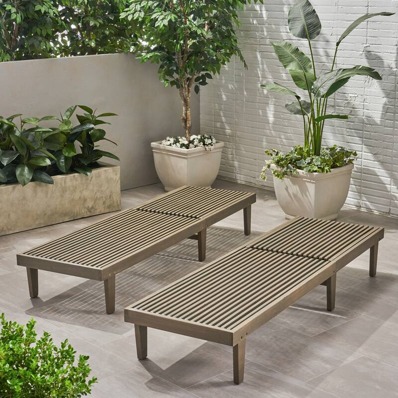 Nadine Outdoor Chaise Lounges (Set of 2) by Christopher Knight Home