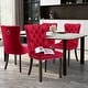 preview thumbnail 81 of 99, High-end Tufted Velvet Upholstered Nailhead Dining Chair Set of 6 Set of 4 - Wine