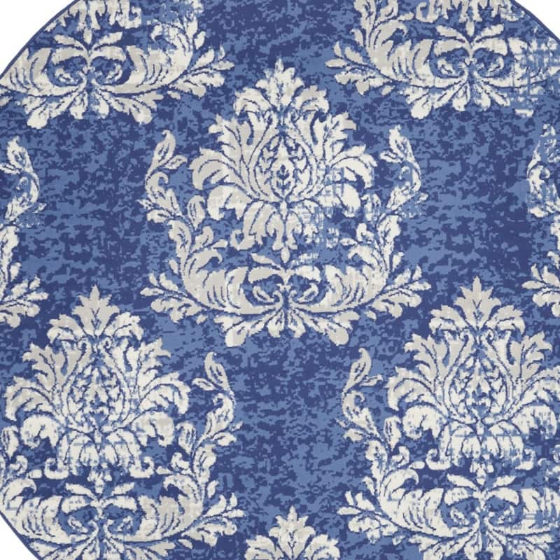 Gusob Power Loomed Distressed Geometric Stain Resistant Area Rug By HomeRoots - 96' X '96' X '0.39