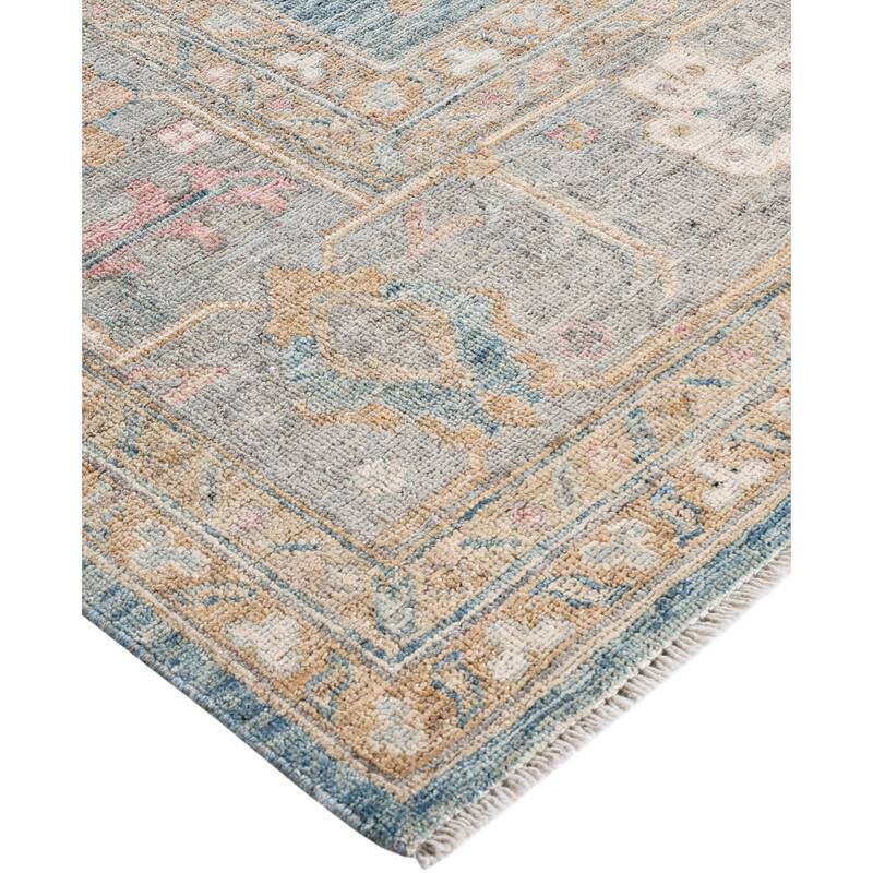 Oushak One-of-a-Kind Hand-Knotted Area Rug - Blue - 8' 1" x 10' 1"