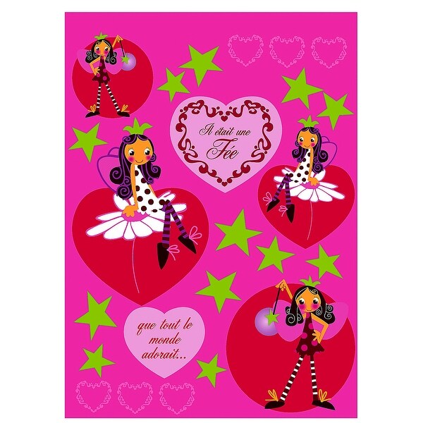 Brewster FS17007 Variable Sized - Fairy - Self-Adhesive Repositionable Vinyl Wall Decal - Set of 20