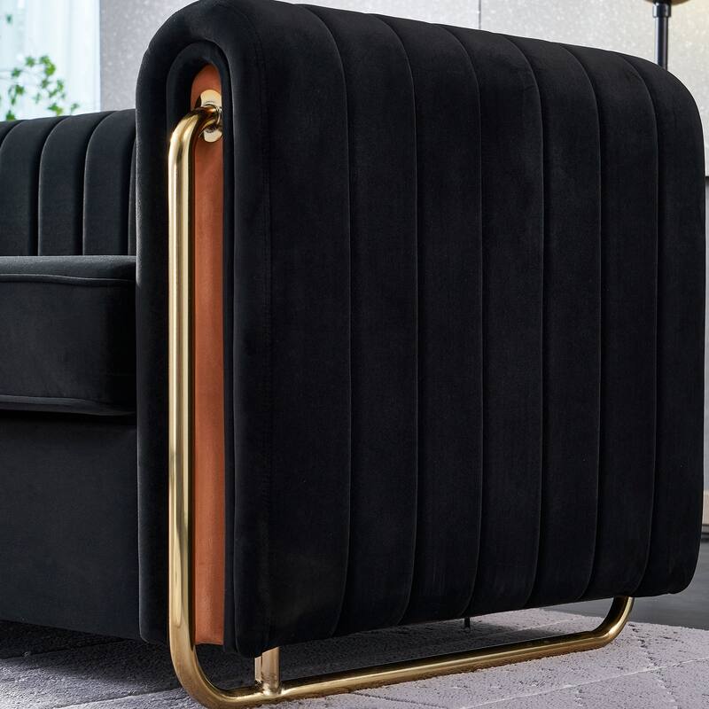 Contemporary Velvet Sofa Couch for Living Room