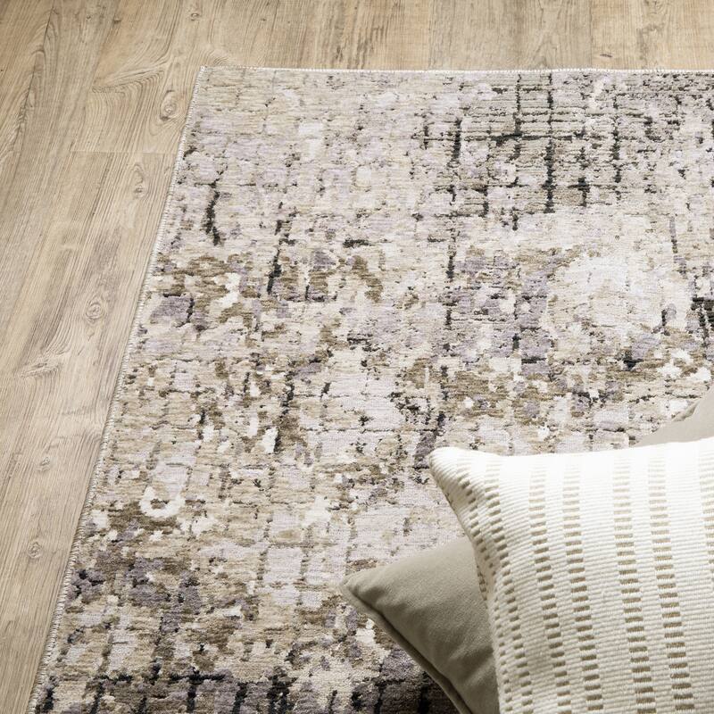 Style Haven Nelson Geometric Abstract Grey/ Ivory Indoor Area Rug