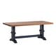 preview thumbnail 22 of 29, Eleanor Two-tone Solid Wood Top Dining Table by iNSPIRE Q Classic Oak Top with Antique Dark Denim Blue Base