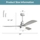 preview thumbnail 26 of 97, Sofucor 48/52 Inch Wood Ceiling Fan with Light and Remote/Smart App Voice Control, Dimmable Lights Included