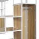 preview thumbnail 11 of 32, Full Size Metal Loft Bed with Storage Staircase and Wardrobe, Shelves