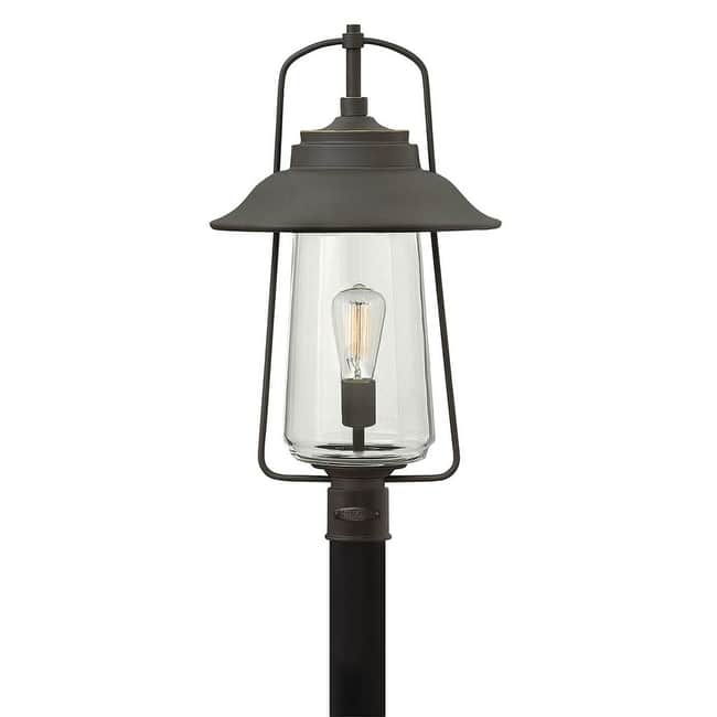 Hinkley Lighting Belden Place 1 Light 22" Tall Post Light with Clear - Oil Rubbed Bronze
