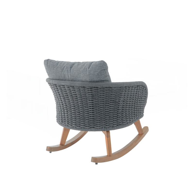 Contemporary Minimalist Wicker Rocking Chair