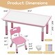 preview thumbnail 8 of 14, Height Adjustable Kids Table and 6 Chairs Set