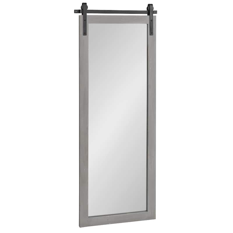 Kate and Laurel Cates Rustic Rectangular Wall Mirror - 18x50 - Gray