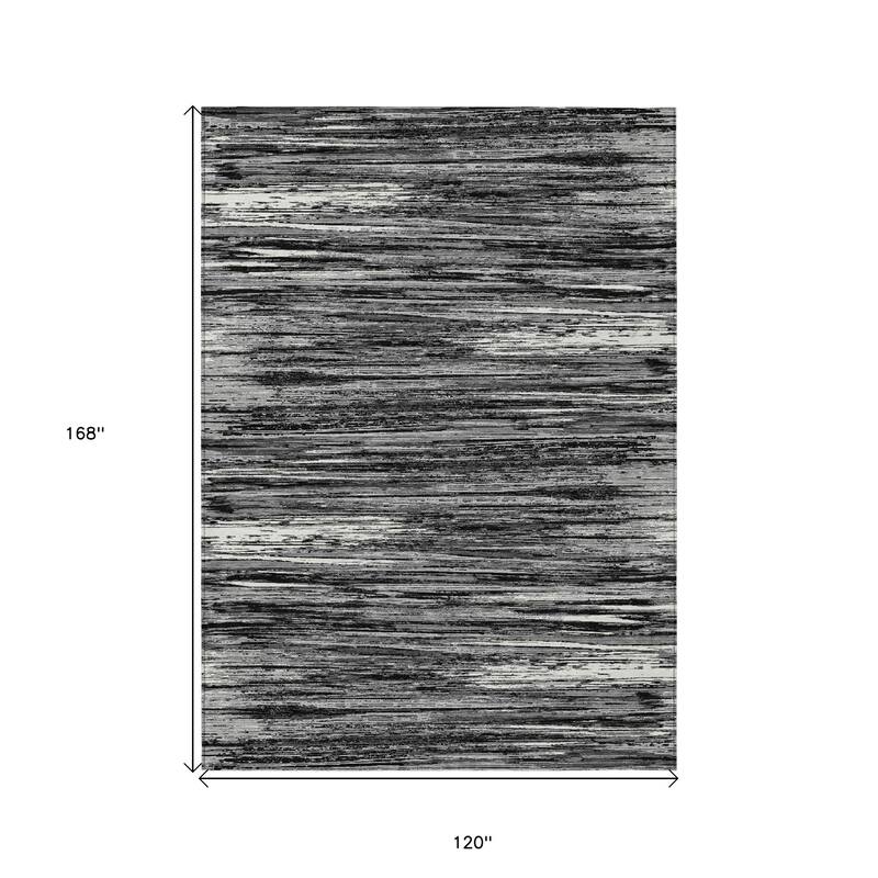 HomeRoots Striped Transitional Rectangle Outdoor Rug