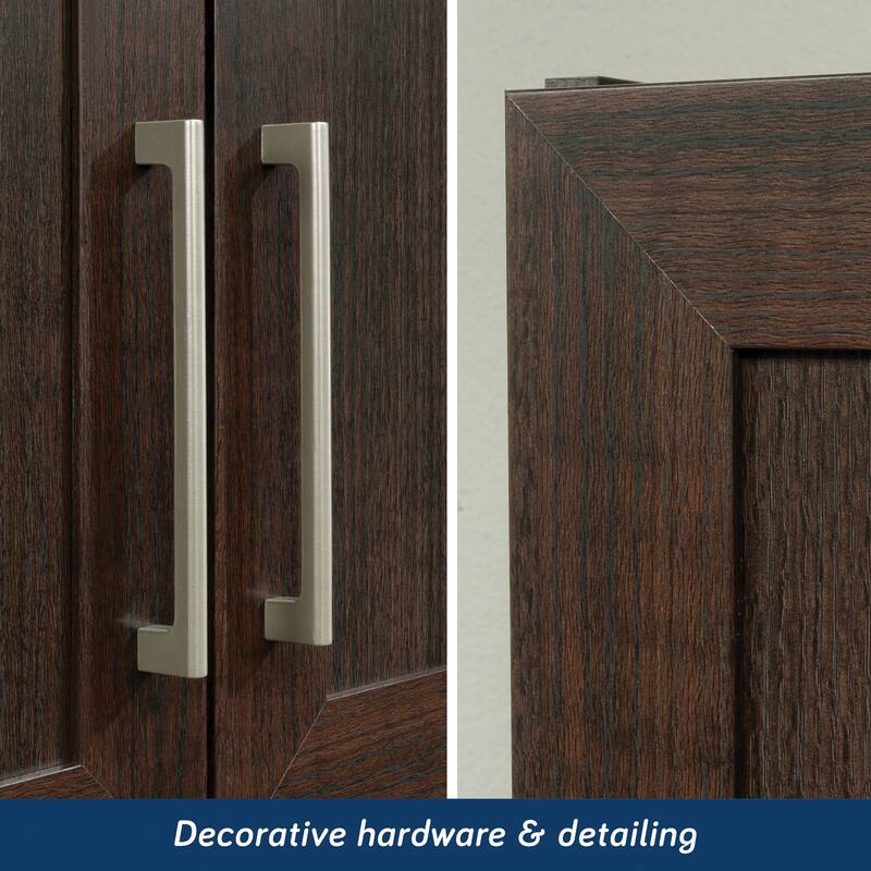 Engineered Wood Contemporary Wall Cabinet, Brown - 29.37" W × 12.21" D × 23.31" H