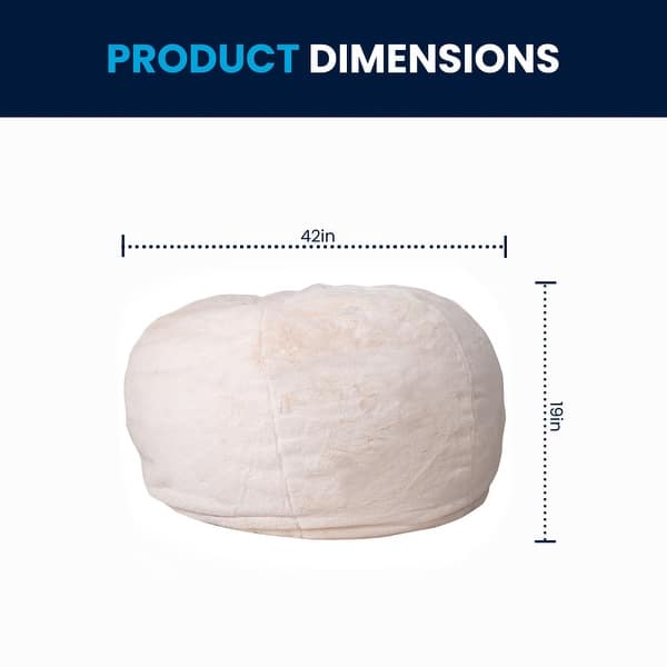 dimension image slide 16 of 22, Oversized Refillable Bean Bag Chair for Kids and Adults