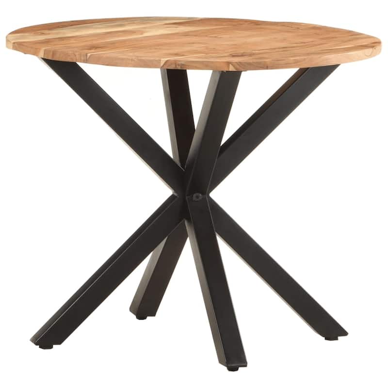 vidaXL Side Table 26.8"x26.8"x22" Solid Acacia Wood - 26.8" x 26.8" x 22"