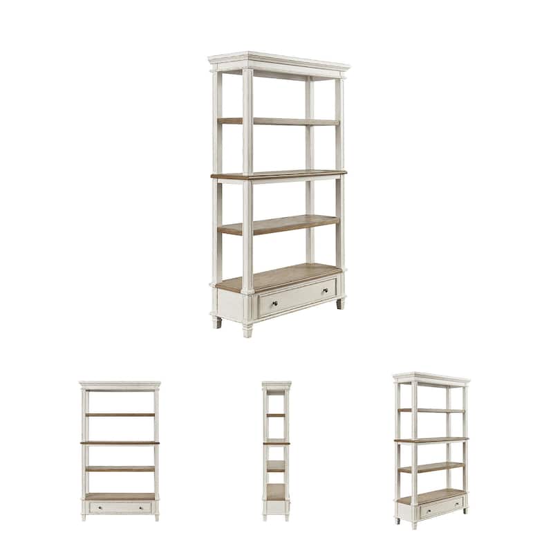 Signature Design by Ashley Realyn Casual Bookcase Two-tone - 45" W x 16" D x 74.5" H