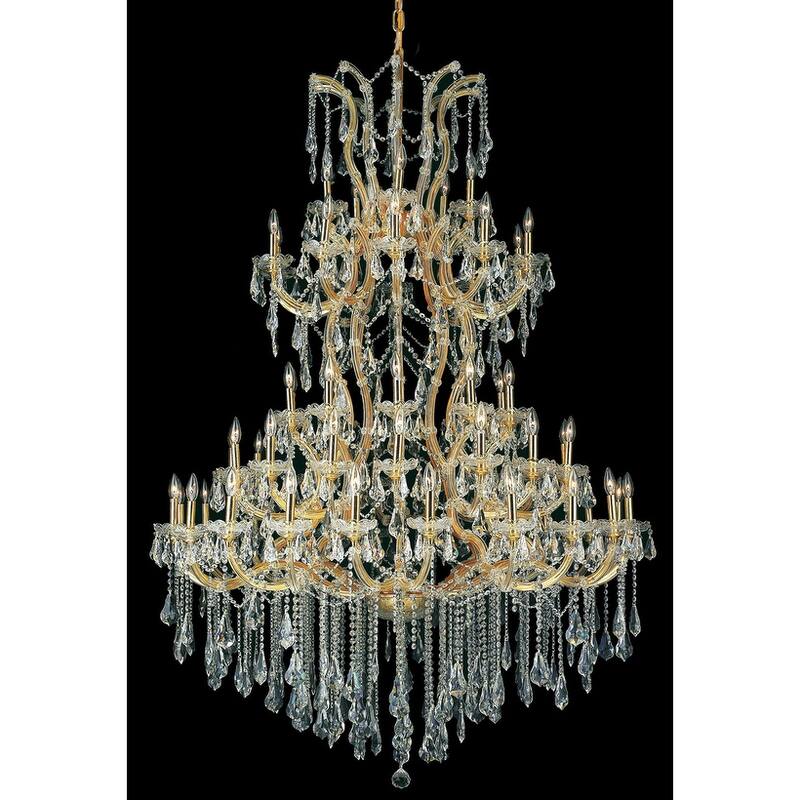 Fleur Illumination 61 light Gold Chandelier - royal cut crystals/Gold