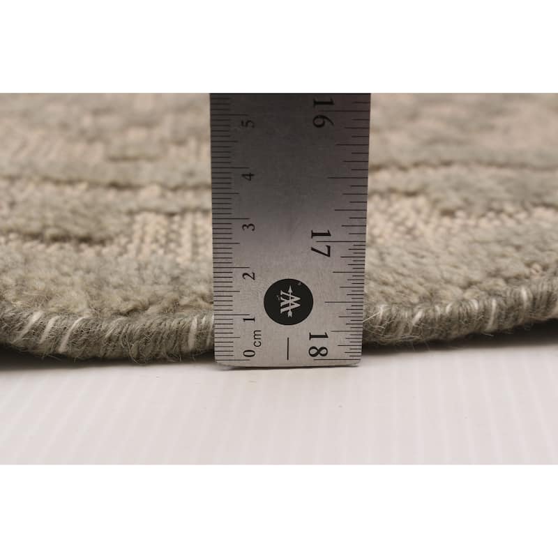 ECARPETGALLERY Hand-knotted Tangier Khaki, Light Green Wool Rug - 7'10 x 9'10