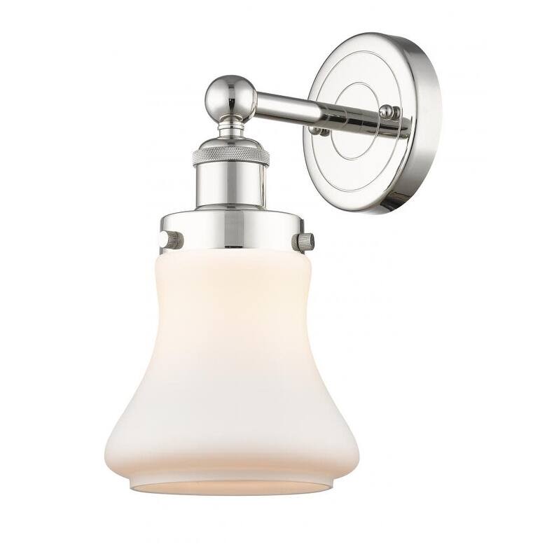 Innovations Lighting 616-1W-10-7 Bellmont Sconce Bellmont 10" Tall - Polished Nickel / Matte White