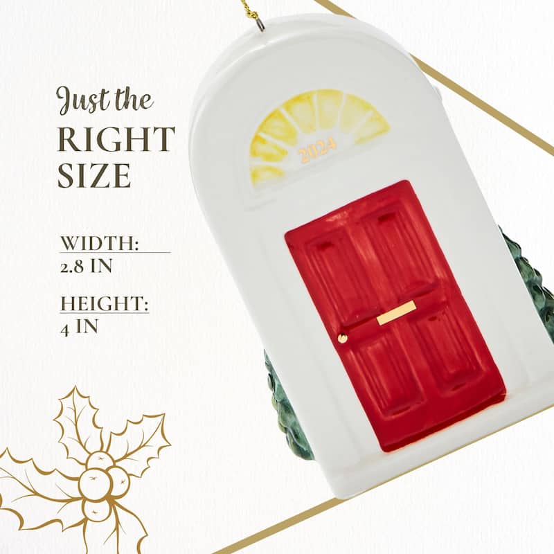 Spode Christmas Tree First Home Door Ornament - 2" D x 4" H