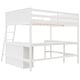 preview thumbnail 7 of 43, Multi-Functional Full Size Loft Bed with U-shaped Under Bed Desk, Bookshelves, Guardrails and Ladder for Small Spaces