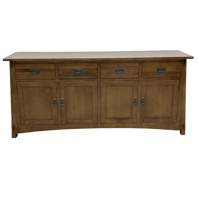 Mission 4 Door 4 Drawer Oak Sideboard