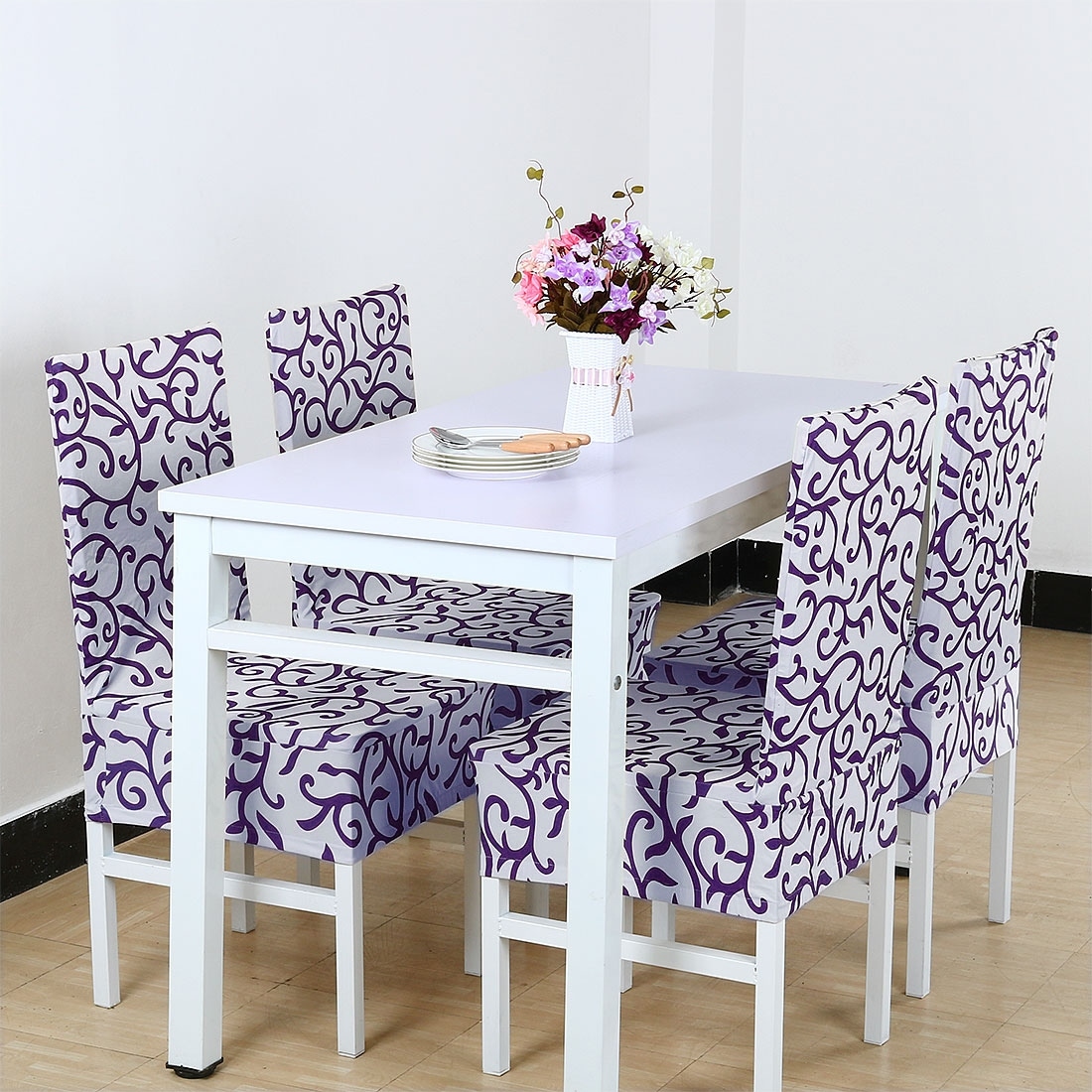 Shop 4pcs Elastic Short Decorative Slipcovers Chair Covers For